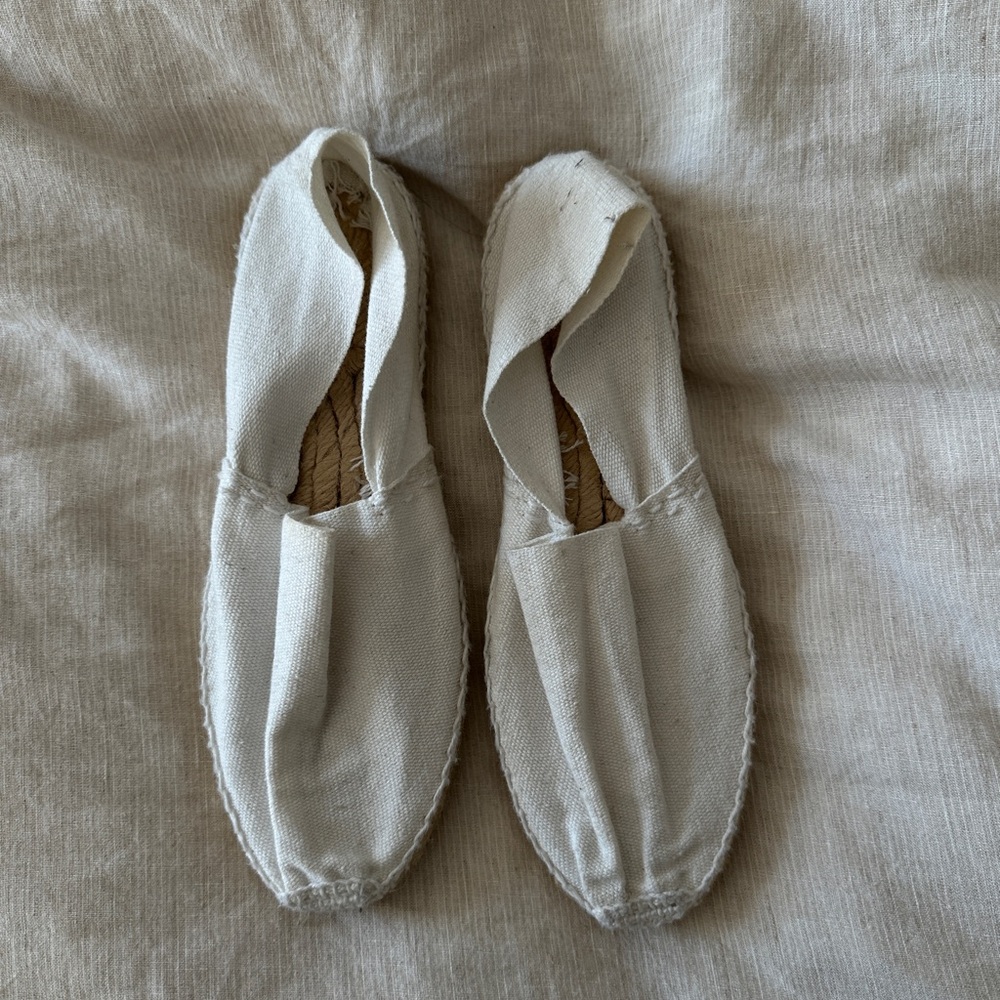 Artesania White Canvas Espadrilles